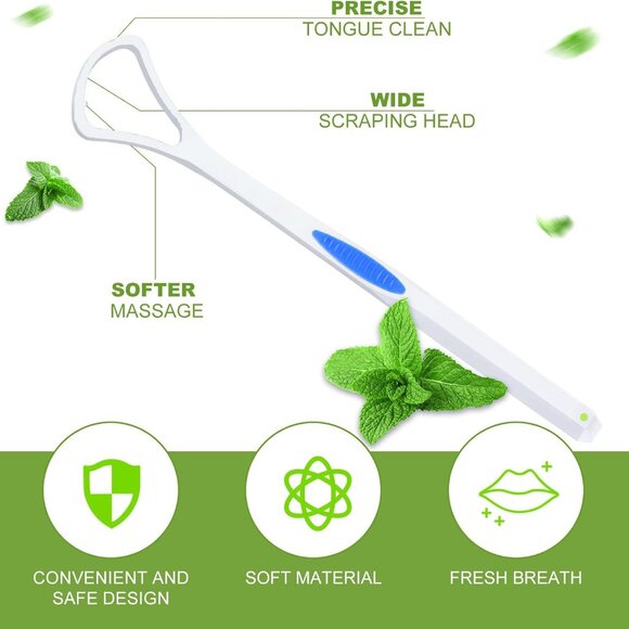 Life Time Tongue Cleaner scraper plastic adult and kids 4pcs Life Time - Picture 3 of 7